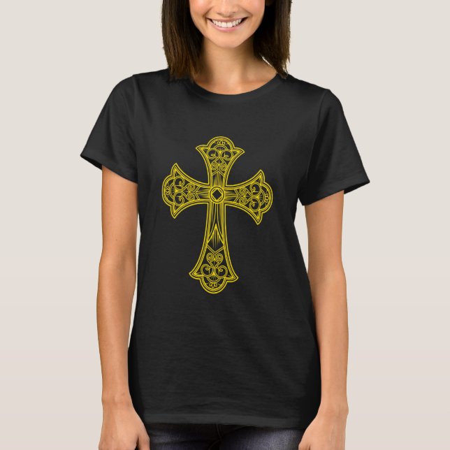 Crucifixion of Jesus Christ - Minimalist Cross T Shirt (Framsida)