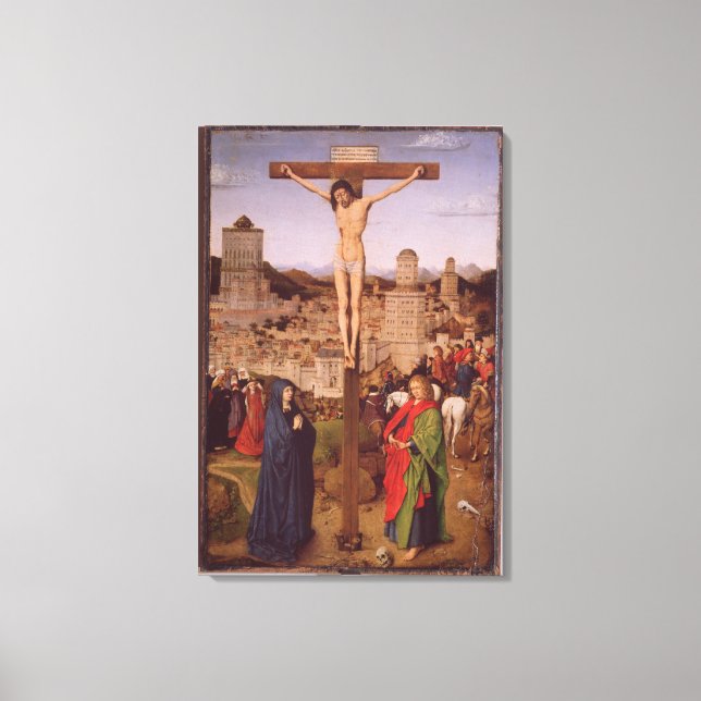 Crucifixion (olja på panel) canvastryck (Framsida)