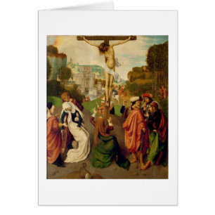 Crucifixion (olja på panel) hälsningskort