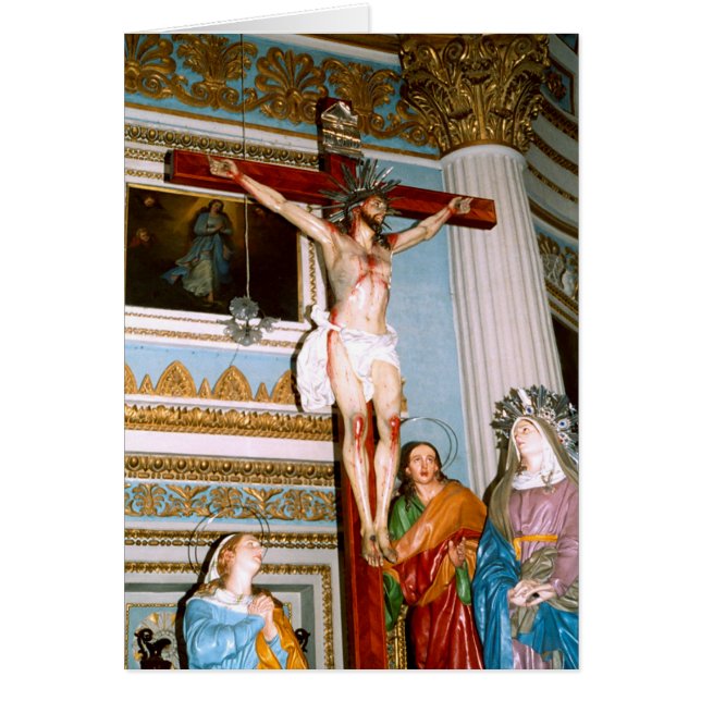 Crucifixion på Malta-kort Hälsningskort (Framsidan)