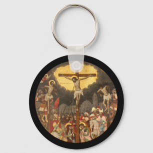 Crucifixion Scene 1711 Nyckelring