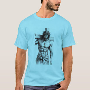 Crucifixion Strength - Jesus bär Kor T Shirt