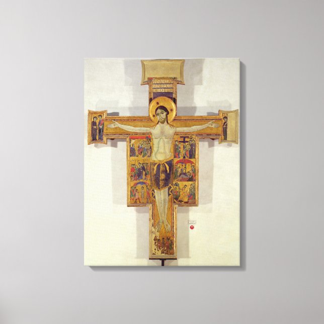 Crucifixion, Tuscan School, andra halvan av 12:e c Canvastryck (Framsida)
