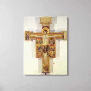 Crucifixion Tuscan skolar, understöder halva av Canvastryck