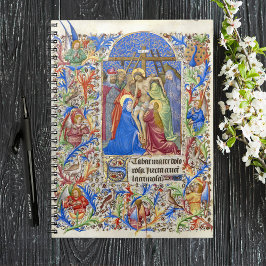 Crucifixion Virgin Mary Lent Bra Fredag Religiösa Anteckningsbok