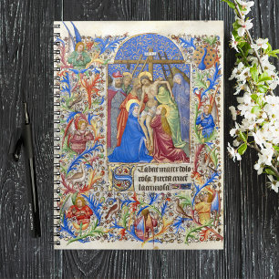 Crucifixion Virgin Mary Lent Bra Fredag Religiösa Anteckningsbok