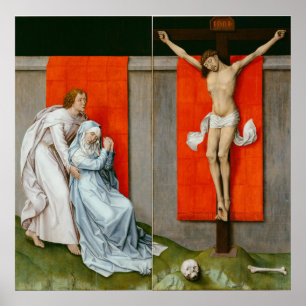 Crucifixiondiptychen med Skåpbil der Weyden - Poster