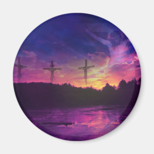 Crucifixionen av den Jesus Kristus Magnet