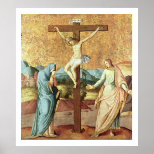 Crucifixionen med oskulden och Stet John Even Poster