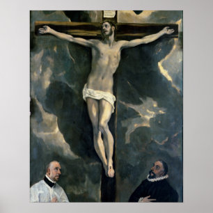 Crucifixionen med två oljedoseringar, c.1580 (olj poster
