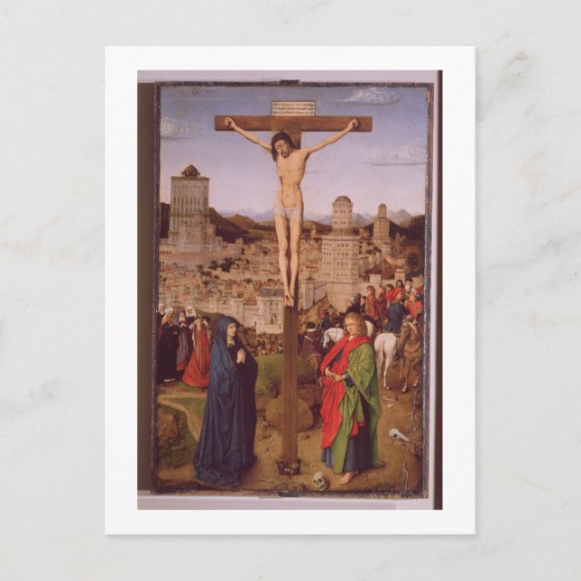 Crucifixionen (olja på panel) vykort (Framsida)