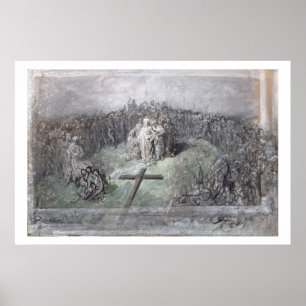 Crucifixionen (w/c och gouachen på papper) poster