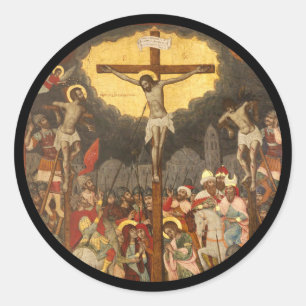 Crucifixionplats 1711 runt klistermärke