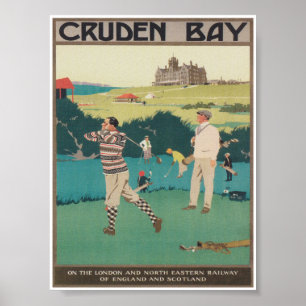 Cruden Bay Scotland Golf Vintage affisch