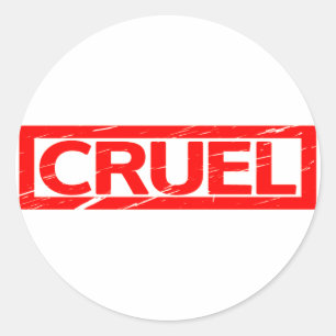 Cruel Frimärke Runt Klistermärke
