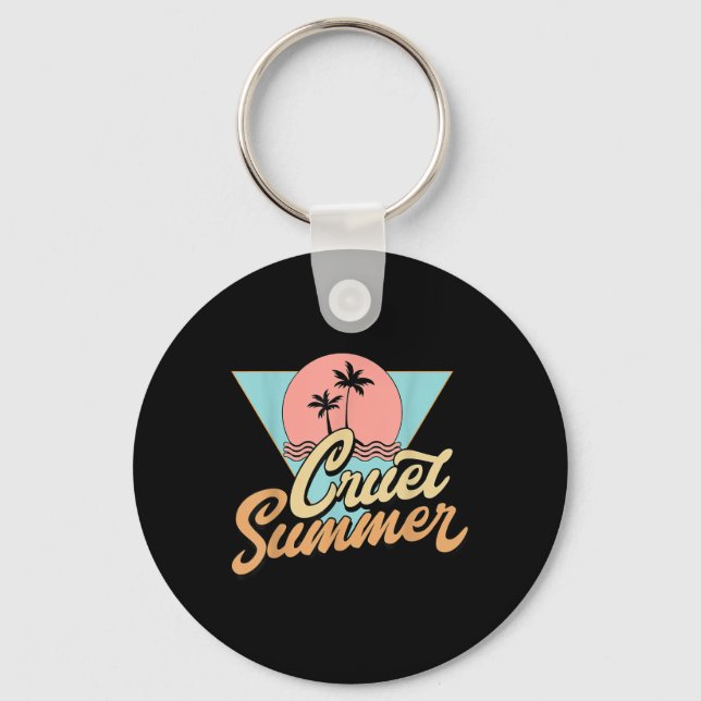 Cruel Summer Funny Cute Retro Vintage Nyckelring (Framsida)