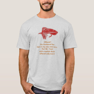 Cruel Trout Dikt shirt med rött matuka strömmare. Tee