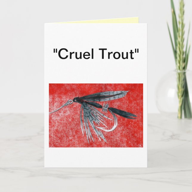 "Cruel Trout"-gratulationskort "Black Gnat" Kort (Framsida)