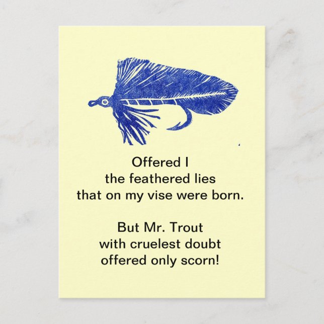 Cruel Trout Postcard "Blue Matuka" Vykort (Framsida)