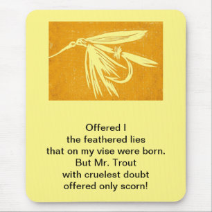 "Cruel Trout" ursprunglig dikt med blöt fly art Musmatta