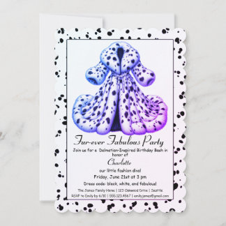 Cruella-Inspired Dalmatian Party – Birthday Inbjudningar