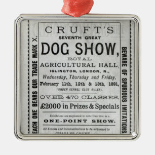 Crufts för affischadvertizing Show för hund Julgransprydnad Metall