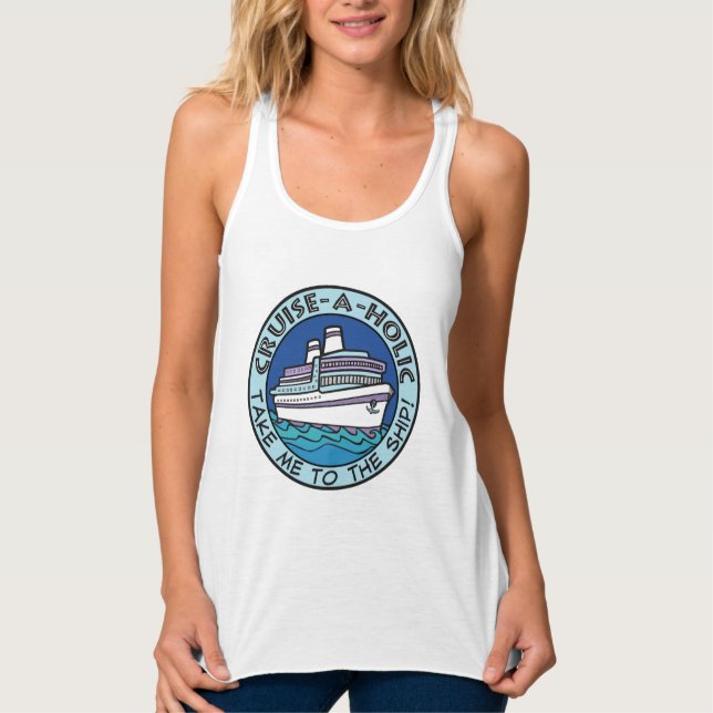 Cruise-A-Holic skjortor & jackor Linne Med Racerback (Framsida)
