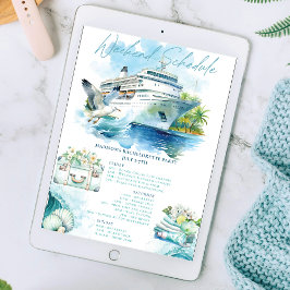 Cruise Bachelorette Party Helg Itinerary Inbjudningar