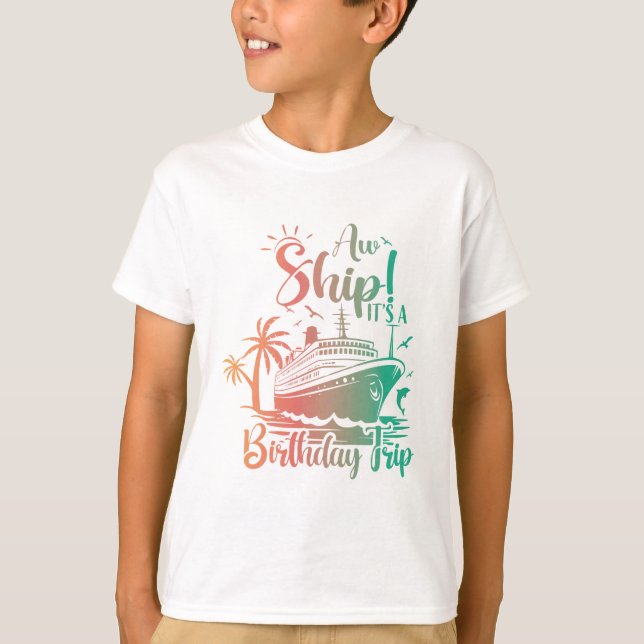Cruise Birthday Celebration Attire T Shirt (Framsida)