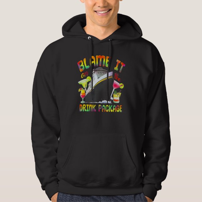 Cruise Blame It On The Drink Package Tie Dye Cruis Hoodie (Framsida)