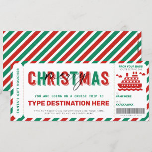 Cruise Boarding Pass jul Biljett Gift Voucher
