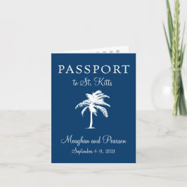 Cruise Bröllop Passport to St Kitts Inbjudan