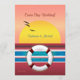 Cruise Bröllop - Sunset Inbjudan
