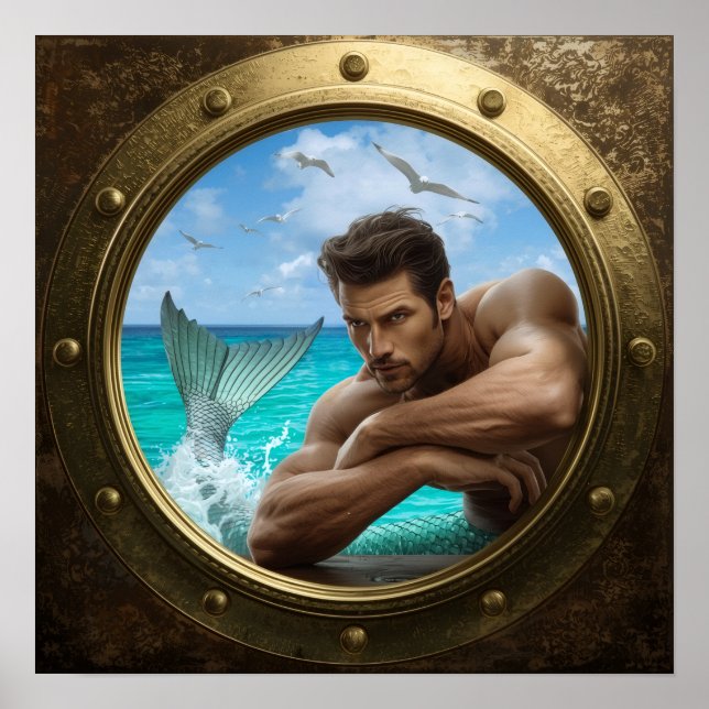 Cruise Cabin Merman Poster (Framsidan)