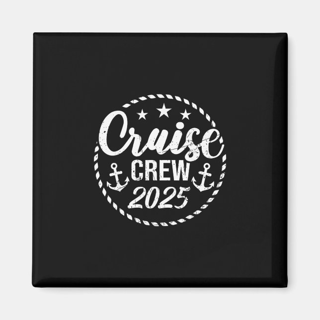 Cruise Crew 2025 Ankar Seglings Semester Resa Grup Magnet (Framsidan)
