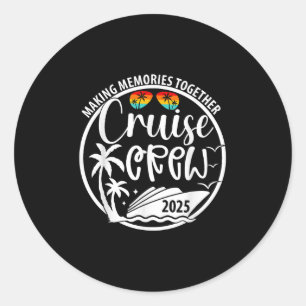 Cruise Crew 2025 Skapar minnen tillsammans, sommar Runt Klistermärke