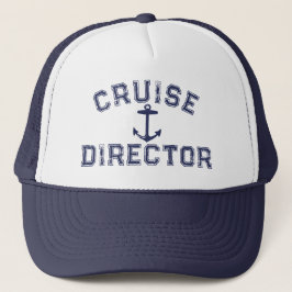 Cruise Director Nautical Anchor Navy Blue Keps