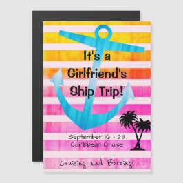 Cruise Door Magnet Girlkompisar i Shock rosa