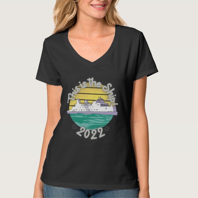 Cruise For Men Women Cruising Ship Vacation T Shirt (Framsida)