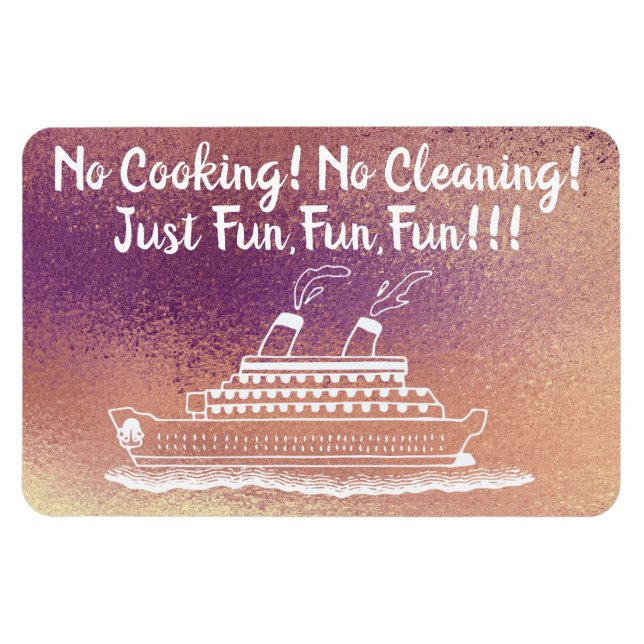 Cruise Frakt Cabin Guld Door Marker Funny Magnet (Horisontell)