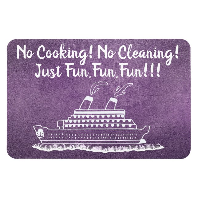 Cruise Frakt Cabin Lila Glitter Door Marker Funny Magnet (Horisontell)
