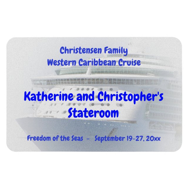 Cruise Frakt Cameo Anpassningsbar Stateroom Door M Magnet (Horisontell)