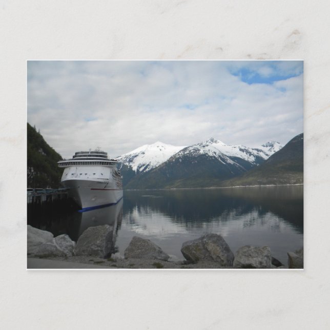 Cruise Frakt Docked in Skagway, Alaska Vykort (Framsida)