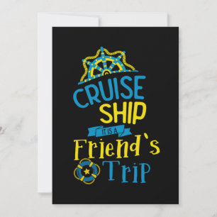 Cruise Frakt Friends Resa Cruising Vacation Helgda Inbjudningar