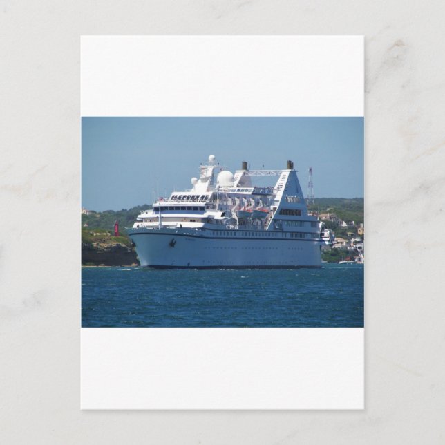 Cruise Frakt Lämnande Mahon Vykort (Framsida)