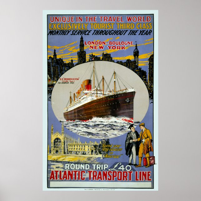 Cruise Frakt, New York Skyline & A London Street Poster (Framsidan)