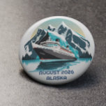 Cruise Frakt Ocean Alaska-berg Knapp<br><div class="desc">Den här designen kan vara personlig i det område som tillhandahålls genom att ändra fotot och/eller text. Du kan också anpassa den genom att klicka på Anpassa den här mallen och sedan välja klicka för att anpassa ytterligare alternativ och ta bort eller ändra färg i bakgrunden, lägga till text, ändra...</div>