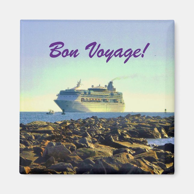 Cruise Frakt och Jetties Bon Voyage Magnet (Framsidan)
