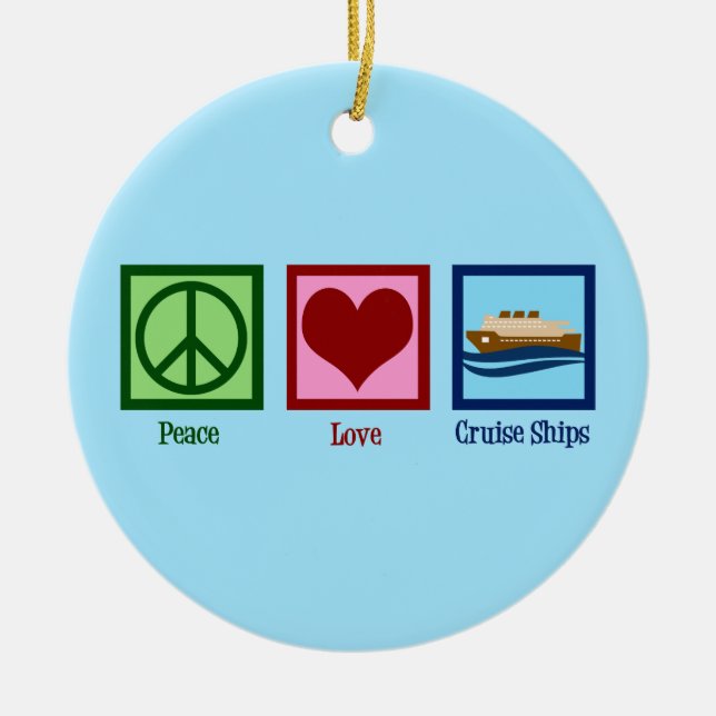 Cruise Frakt Peace Kärlek Cruises Julgransprydnad Keramik (Framsidan)