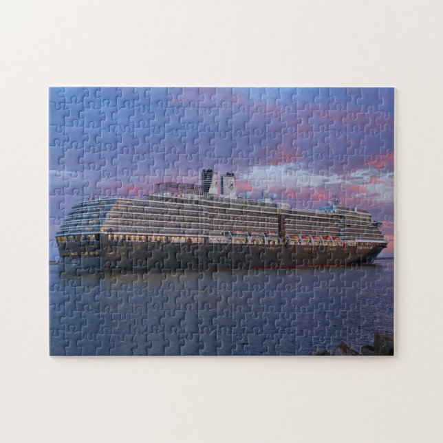 Cruise frakt tidigt morgon pussel (Horisontell)